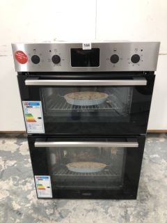 ZANUSSI ZKH L3X1 FANCOOK ELECTRIC DOUBLE OVEN - STAINLESS STEEL RRP: £509 (EX DISPLAY)