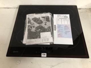 NEFF N50 T16NBE1L ELECTRIC HOB, 60CM WIDE, 4 BURNERS, TOUCH CONTROL, BLACK, INTEGRATED RRP: £269 (EX DISPLAY)