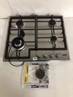 ZANUSSI ZGH66424XX GAS HOB 60CM 4 BURNER IN STAINLESS STEEL RRP: £219 (EX DISPLAY)