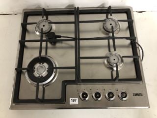 ZANUSSI ZGH66424XX GAS HOB 60CM 4 BURNER IN STAINLESS STEEL RRP: £219 (EX DISPLAY)