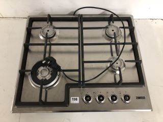 ZANUSSI ZGH66424XX GAS HOB 60CM 4 BURNER IN STAINLESS STEEL RRP: £219 (EX DISPLAY)