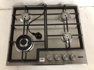 ZANUSSI ZGH66424XX GAS HOB 60CM 4 BURNER IN STAINLESS STEEL RRP: £219 (EX DISPLAY)