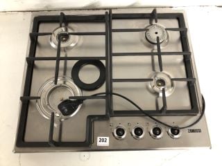 ZANUSSI ZGH66424XX GAS HOB 60CM 4 BURNER IN STAINLESS STEEL RRP: £219 (EX DISPLAY)