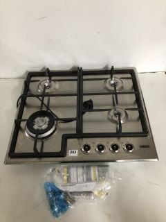 ZANUSSI ZGH66424XX GAS HOB 60CM 4 BURNER IN STAINLESS STEEL RRP: £219 (EX DISPLAY)