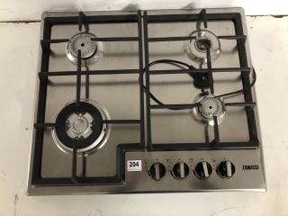 ZANUSSI ZGH66424XX GAS HOB 60CM 4 BURNER IN STAINLESS STEEL RRP: £219 (EX DISPLAY)