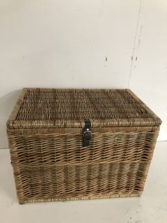 LARGE WICKER STORAGE BASKET