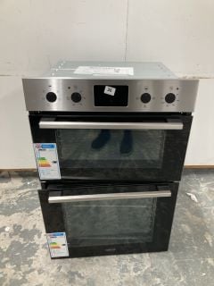 ZANUSSI ZKH L3X1 FANCOOK ELECTRIC DOUBLE OVEN - STAINLESS STEEL RRP: £509 (EX DISPLAY)