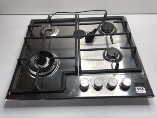 ZANUSSI 4 BURNER GAS HOB MODEL: ZGH66424XX (EX DISPLAY) RRP: £199