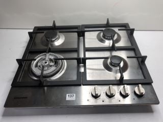 GRUNDIG 4 BURNER GAS HOB MODEL: GIGA 6234250X (EX DISPLAY) RRP: £209