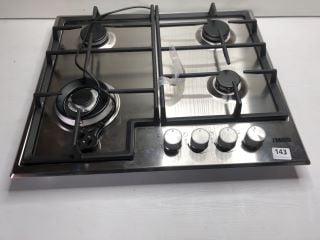 ZANUSSI 4 BURNER GAS HOB MODEL: ZGH66424XX (EX DISPLAY) RRP: £199