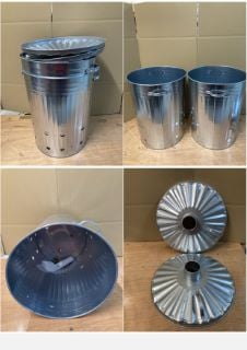 2 X METAL BURNING BINS