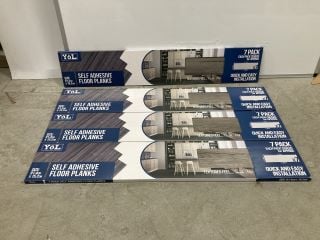 5 X ITEMS INC 4 PACKS OF YOL SELF ADHESIVE FLOOR PLANKS