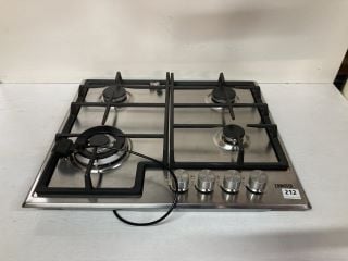 ZANUSSI 4 BURNER GAS HOB MODEL: ZGH66424XX (EX DISPLAY) RRP: £199