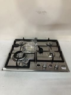 ZANUSSI 4 BURNER GAS HOB MODEL: ZGH66424XX (EX DISPLAY) RRP: £199