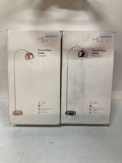 2 X HOME CURVA FLOOR LAMPS