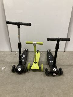 3 X KIDS SCOOTERS INC ZINC