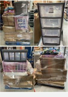 PALLET OF ITEMS INC PLASTIC DRAWERS