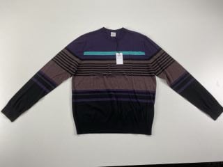 PAUL SMITH GENT'S PULLOVER CREW NECK. SIZE: L, MADE FROM: 97% WOOL 3% VISCOSE. RRP: £230