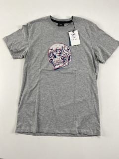 PAUL SMITH MEN'S SLIM FIT TSHIRT SKULL. SIZE: M, MADE FROM: 100% ORGANIC COTTON. RRP: £60