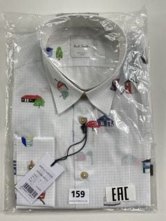 PAUL SMITH GENT'S S/C SLIM SHIRT. SIZE: L, MADE FROM: 100% COTTON. RRP: £215