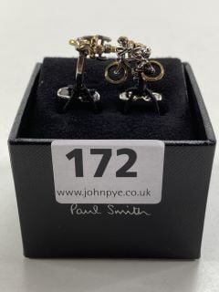 PAUL SMITH MEN'S CUFFLINK PELO CYCLIST . MADE FROM: 70 COPPER 30 ZINC WITH 100% ENAMEL PLATED. RRP: £100