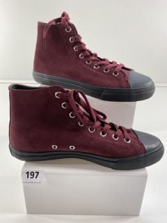 PAUL SMITH MEN'S SHOE CARVER BORDO. SIZE: 8, MADE FROM: 100% COW LEATHER UPPER/RUBBER SOLE. RRP: £195