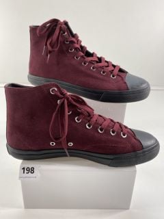 PAUL SMITH MEN'S SHOE CARVER BORDO. SIZE: 10, MADE FROM: 100% COW LEATHER UPPER/RUBBER SOLE. RRP: £195