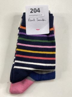 2 X PAUL SMITH WOMEN'S SOCK MOUNTAIN. MADE FROM: 70 SOFT COTTON 27 POLYAMIDE 3 ELASTANE KNITTED. RRP: £36