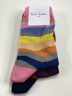 2 X PAUL SMITH WOMEN'S SOCK MOUNTAIN. MADE FROM: 70 SOFT COTTON 27 POLYAMIDE 3 ELASTANE KNITTED. RRP: £36