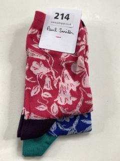 2 X PAUL SMITH WOMEN'S SOCK FLOWER. MADE FROM: 80 SOFT COTTON 17 POLYAMIDE 3 ELASTANE. RRP: £36