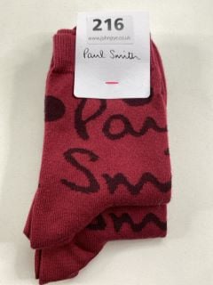 2 X PAUL SMITH WOMEN'S SOCK PENIEL. MADE FROM: 80 SOFT COTTON 18 NYLON 2 SPANDEX. RRP: £36