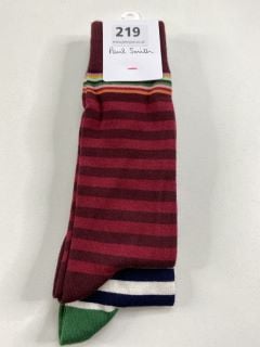 2 X PAUL SMITH MEN'S ODD SOCK ECRU STRP. MADE FROM: 55 VISCOSE 23 COTTON 22 MODAL. RRP: £36