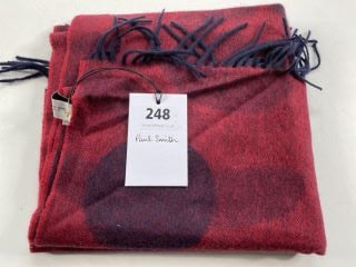 PAUL SMITH WOMEN'S SCARF PS LOGO. MADE FROM: 95 LAMBSWOOL 5 CASHMERE WOVEN. RRP: £140