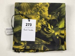 PAUL SMITH MEN'S SCARF FLORAL TUBULR. MADE FROM: 100% SE LINING 70%WO 30%SE. RRP: £125