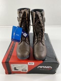 ARMA TARA-BROWN MOTORBIKE BOOTS SIZE UK 5 RRP£99.99