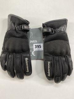 HALVARSSONS BLACK MOTORBIKE GLOVES SIZE 6 RRP£54