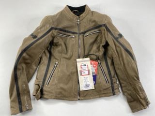 HALVARSSONS GOAT NAPPA LEATHER LADYS JACKET WITH SAFETY AATTACH SYSTEM SIZE 44 RRP£225