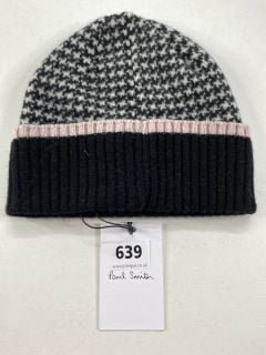 PAUL SMITH WOMEN'S HAT HOUNDSTOOTH. MADE FROM: 100% WOOL KNITTED. RRP: £55