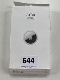 APPLE PACK OF 4 AIRTAGS SECURITY ACCESSORIES IN WHITE: MODEL NO A21987 (WITH BOX) (NO BATTERIES)  [JPTN40994]