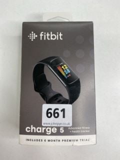 FITBIT CHARGE 5 FITNESS TRACKER IN BLACK. (WITH BOX & POWER CABLE)  [JPTN41281]