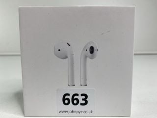 APPLE AIRPODS A2031 A2032 A1602 EAR PHONES IN WHITE. (UNIT ONLY & CHARGE CABLE)  [JPTN41284]