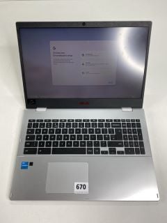 ASUS CHROMBOOK CX1500CK 128GB LAPTOP IN SILVER. (WITH BOX & CHARGER). INTEL N4500/BGA, 4GB RAM, 15.6" SCREEN  [JPTN41296]