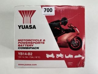 YUASA MOTORCYCLE AND POWERSPORTS BATTERY COMBIPACK YB14-B2