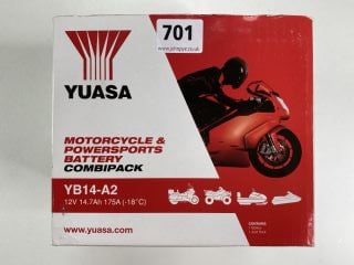 YUASA MOTORCYCLE AND POWERSPORTS BATTERY COMBIPACK YB14-B2