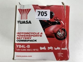 YUASA MOTORCYCLE AND POWERSPORTS BATTERY COMBIPACK YD4L-B