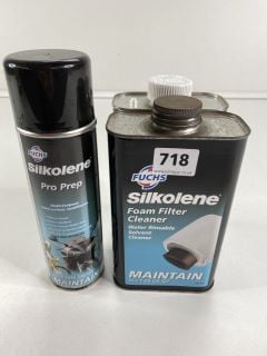 2 X SILKOLENE FOAM FILTER CLEANER + SILKOLENE PRO PREP