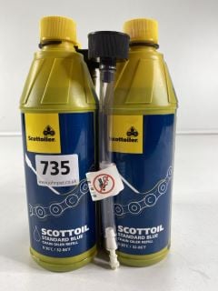 4 X SCOTTOIL STANDARD BLUE CHAIN OIL REFILL