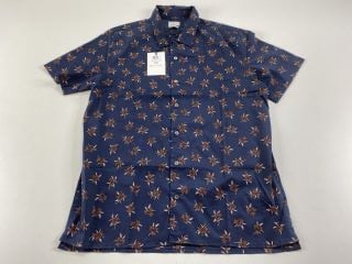 PAUL SMITH MEN'S SHIRT SS CASUAL FIT. SIZE: L, MADE FROM: 100% COTTON. RRP: £135