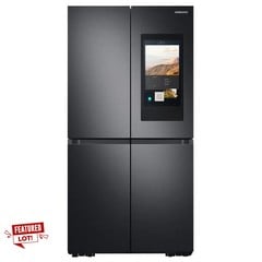 SAMSUNG FAMILY HUB FREESTANDING AMERICAN FRENCH STYLE FRIDGE FREEZER WITH BEVERAGE CENTRE - 1825 X 912 X 723MM - MODEL NUMBER RF65A977F B1/E - RRP £4599 (JOHN PYE WHITEGOODS CONDITION REPORT: UNIT PO