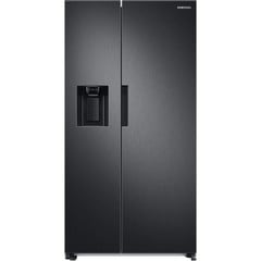 SAMSUNG SERIES 7 SPACEMAX FREESTANDING AMERICAN-STYLE FRIDGE FREEZER - MODEL NUMBER RS67A8811B1/EU - RRP £1479 (JOHN PYE WHITEGOODS CONDITION REPORT: UNIT POWERED UP, NO ERROR CODE APPARENT, FRONT FA